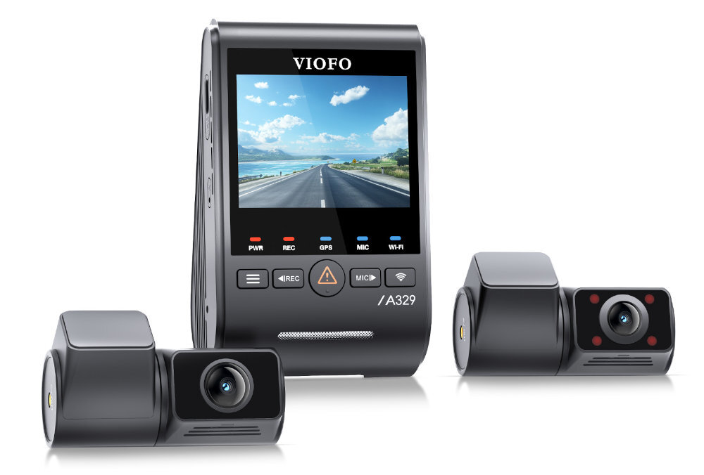 VIOFO A329S A329S moduł Bluetooth opcjonalnego przycisku zdalnego zabezpieczania nagrań nagłe hamowanie czy niebezpieczną sytuację Przycisk zdalnego zabezpieczenia nagrań nie jest elementem zestawu. - wideorejestrator na białym tle