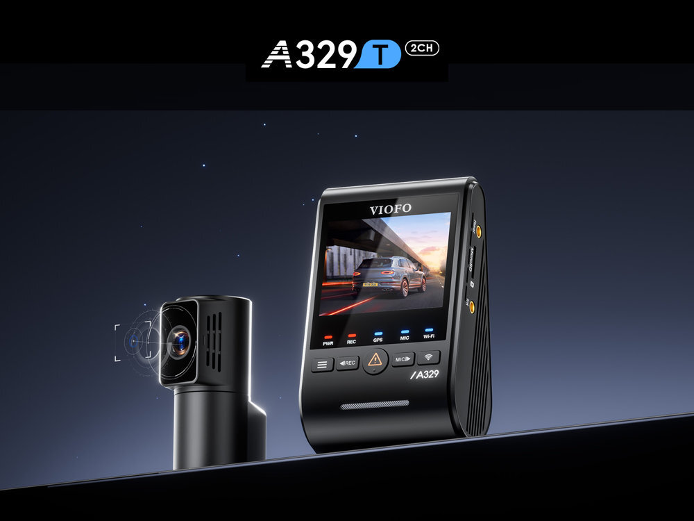 VIOFO A329T - kamera na tle imitującym niebo