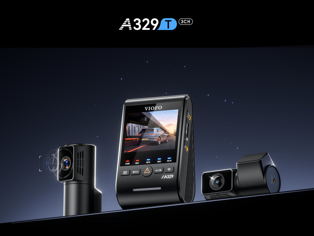 VIOFO A329T - kamera na tle imitującym niebo