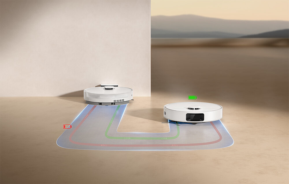 Robot sprzątający DREAME D20 Biały Długi czas pracy pojemny akumulator miliamperogodzina automatycznie wraca do stacji dokującej