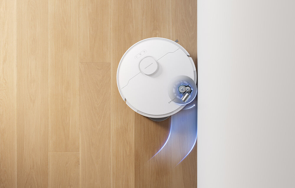 Robot sprzątający DREAME L10S PRO GEN3 Dociera do krawędzi i kątów technologia RoboSwing™  precyzyjne ruchy wzdłuż krawędzi skutecznie zbiera brud z narożników