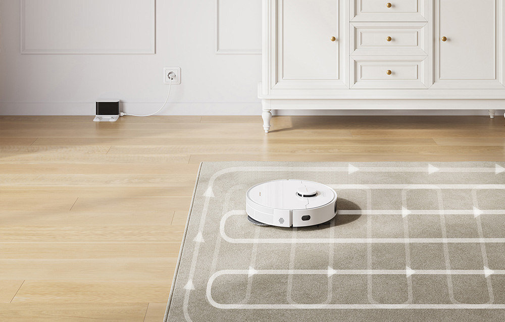 Robot sprzątający DREAME L10S PRO GEN3 czysty dywan automatycznie zwiększa siłę ssania Gumowa szczotka główna kurz i włosy  opcjonalna szczotka TriCut Brush 3.0