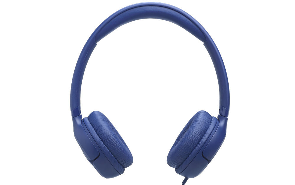 Słuchawki nauszne JBL Tune 530C USB-C tryb Bass Vocal regulacja dźwięku, słuchawki od frontu na białym tle