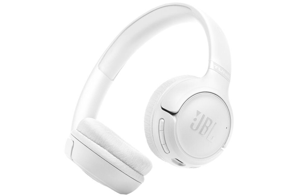 Słuchawki JBL Tune 530BT aplikacja JBL Headphones korektor tryby Bass Vocal, słuchawki nauszne po skosie na białym tle