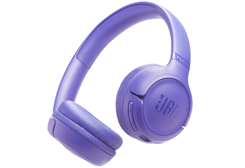 Słuchawki JBL Tune 530BT Fast Pair Google Swift Pair Microsoft, słuchawki nauszne po skosie na białym tle