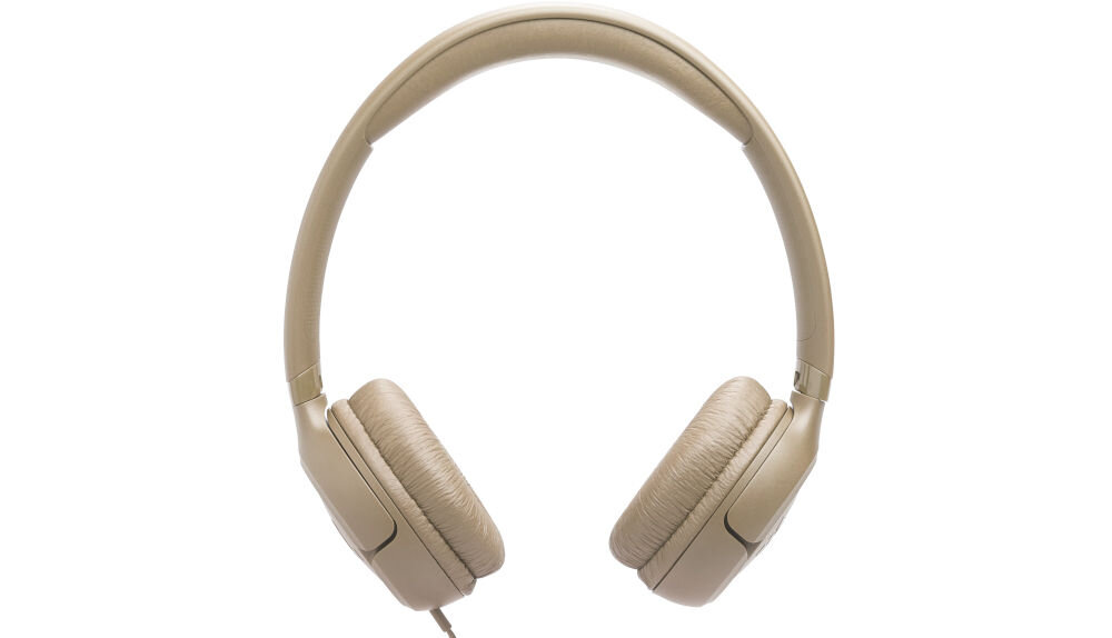 Słuchawki nauszne JBL Tune 530C USB-C Pure Bass DSP Hi-Res detale dźwięku, słuchawki od frontu na białym tle