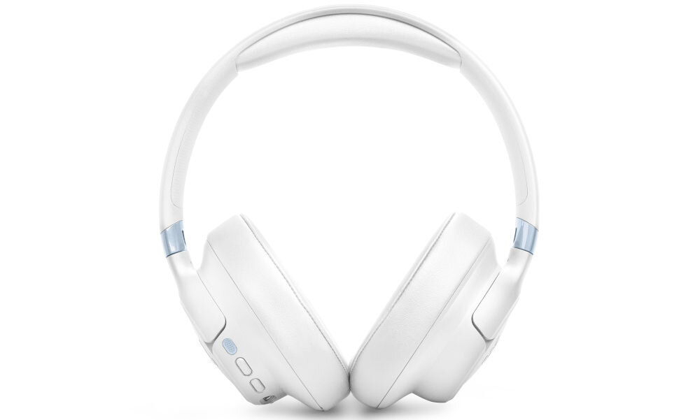 Słuchawki nauszne JBL Tune 780NC akumulator 690 mAh długi czas pracy szybkie ładowanie, słuchawki nauszne od frontu na białym tle