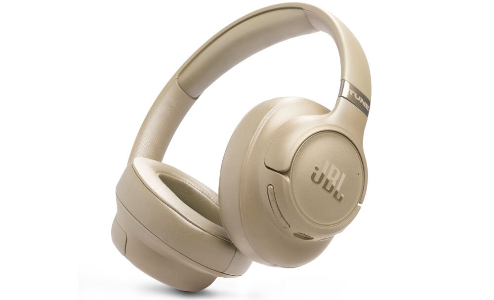 Słuchawki nauszne JBL Tune 780NC szybkie parowanie Fast Pair Swift Pair Android Windows, słuchawki nauszne po skosie na białym tle