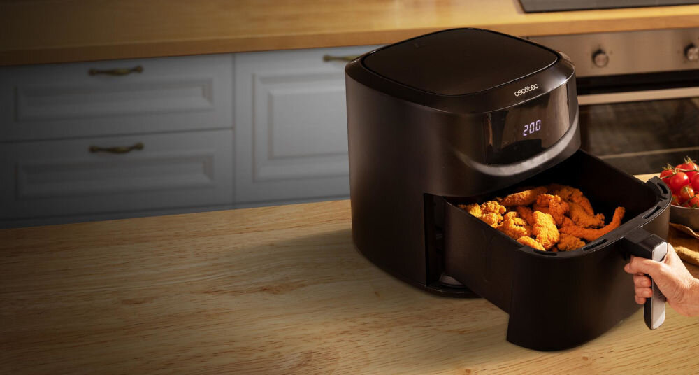 Frytkownica beztłuszczowa CECOTEC Cecofry Absolute 7600 Air Fryer technologia PerfectCook wyjątkowa jakość przygotowanych potraw chrupkość na zewnątrz soczystość wewnątrz system cyrkulacji gorącego powietrza równomierne efektywne gotowanie doskonałe rezultaty