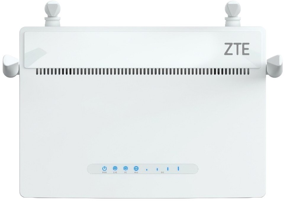 Router ZTE MF258 Pro Router wewnętrzny z widocznym panelem kontrolnym i diodami LED, Wi-Fi, pasma, prędkość