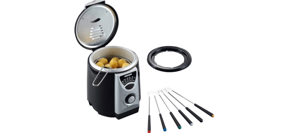 Frytkownica SEVERIN FR 2408 zestaw specyfikacja informacje moc pojemnosc termostat zestaw widelce
