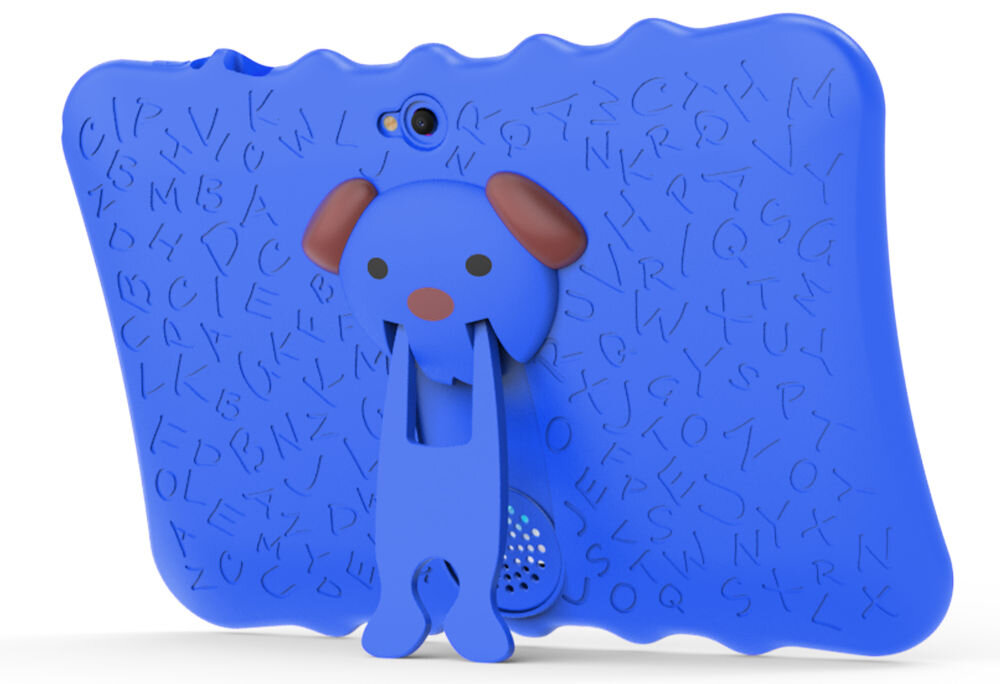 Tablet BLOW Kids Tab 7 V2 7 cali 4/32 GB Wi-Fi Niebieski prezentacja urządzenia tył na białym tle głośnik stereo o mocy 1W czysty zbalansowany dźwięk gniazdo 3,5 mm słuchawkowe