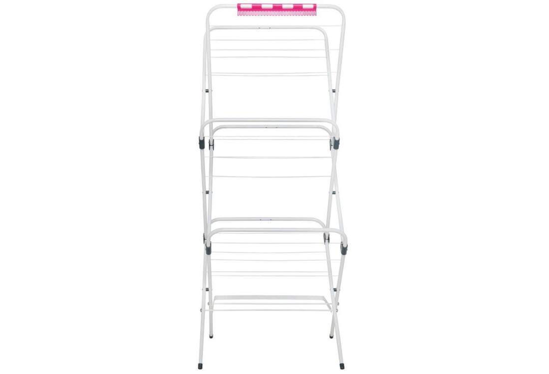 Suszarka na pranie VELKEA V200 Biały Wytrzymała konstrukcja wykonanie stal Antypoślizgowe nakładki powierzchnia