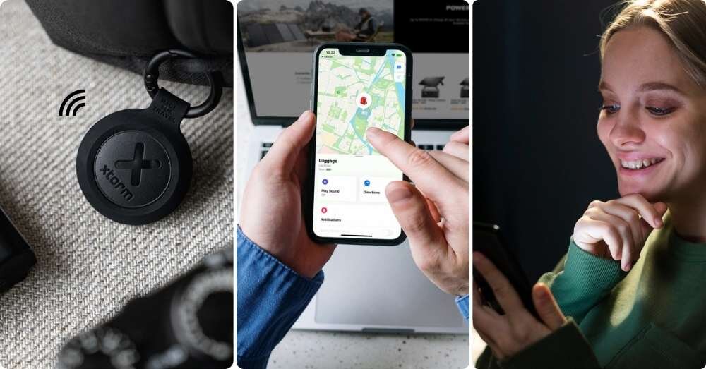 Lokalizator XTORM TravelTag XTAG2GA11 Czarny (3 szt.), klucze, głosowy, dźwięk, mapa, Śledzenie bagażu za pomocą lokalizatora Xtorm i smartfona.
