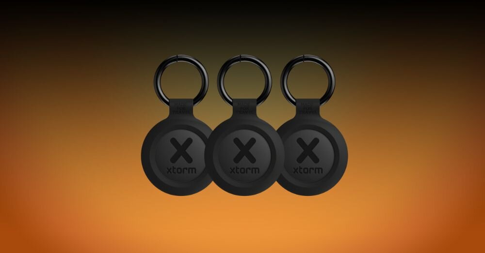 Lokalizator XTORM TravelTag XTAG2GA11 Czarny (3 szt.), Bluetooth, szyfrowanie, alert, ochrona, Wodoodporny lokalizator Xtorm Travel Tag z kroplami wody.