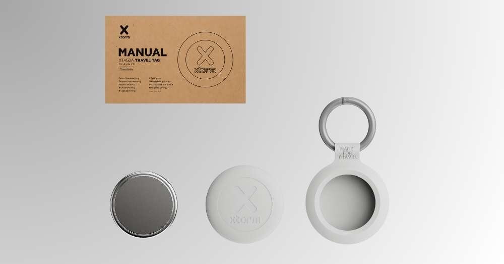 Lokalizator XTORM TravelTag XTAG2GA10 Biały (3 szt.), CR2032, wymienny, 8-12, miesięcy, Zawartość opakowania lokalizatora Xtorm Travel Tag.