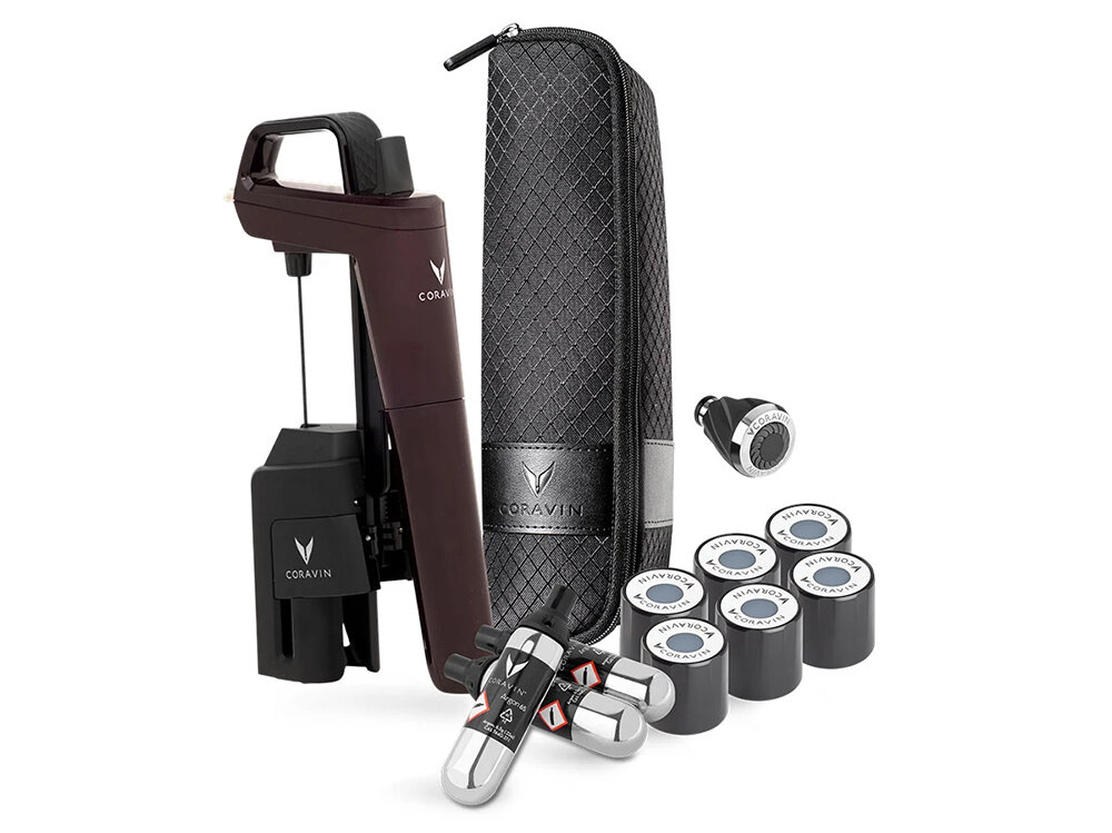 System do przechowywania wina CORAVIN Timeless Six Plus Hermitage Red Zachowaj każdą kroplę wygląd design prezentacja wizualizacja