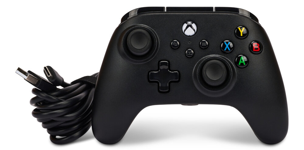 Kontroler POWERA  Nano Czarny konsola pc komputer smartfon android sterowanie kompatybilność przyciski gałki analogi łączność bateria zasilanie spusty panel obudowa waga zasięg 