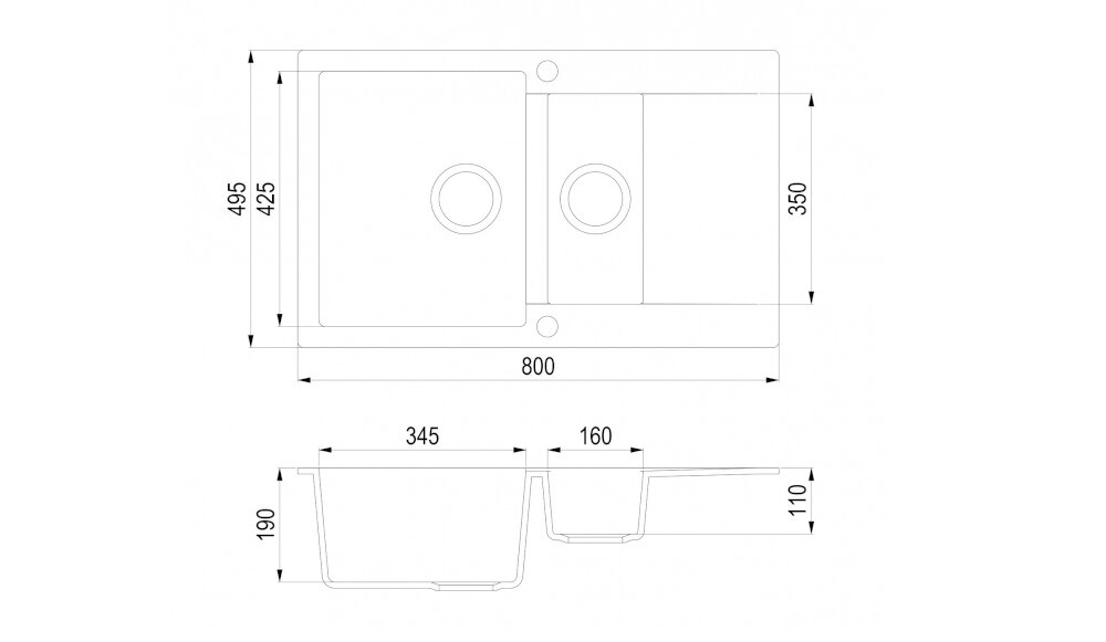 Zlewozmywak TEKA Clivo 60 B-TQ Onyx model odwracalny