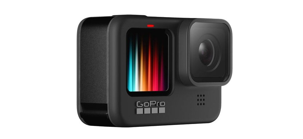 Kamera sportowa GOPRO HERO9 Black widok ogólny front skos