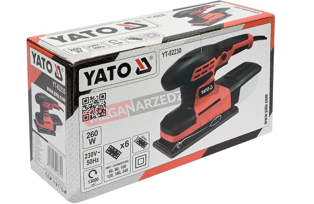 Szlifierka oscylacyjna YATO YT 82230 Wyposażenie