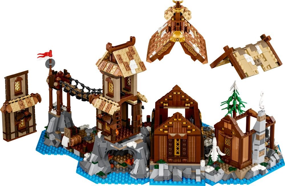 LEGO 21343 IDEAS Wioska Wikingów dostęp odczepiane dachy