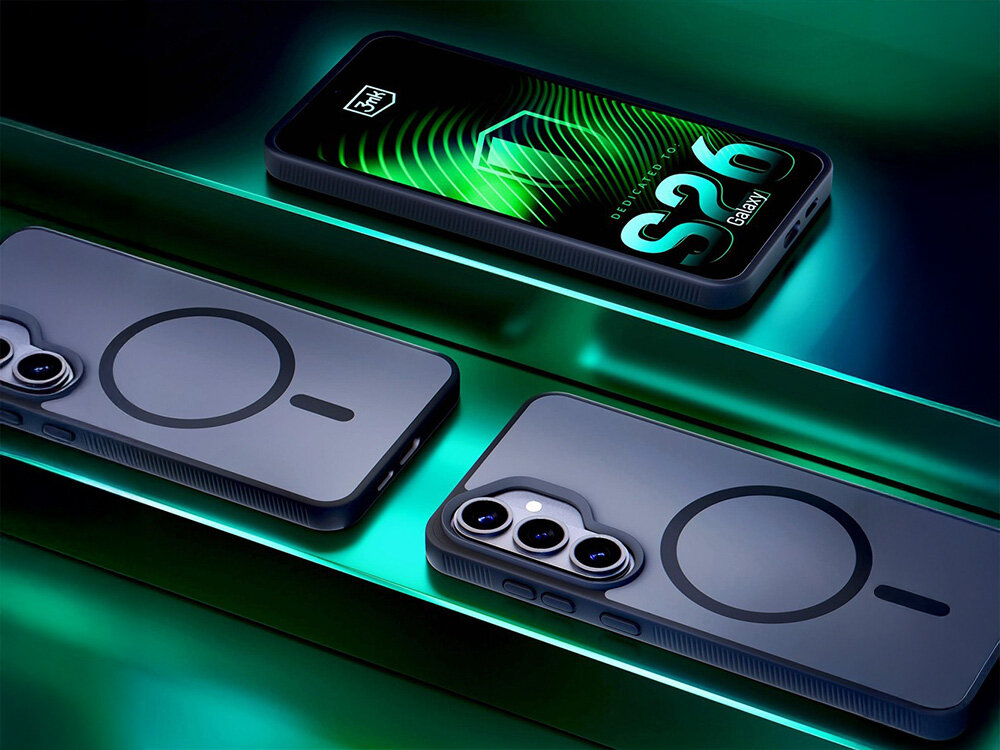 3MK Smoke MagCase etui ochronne Smoke MagCase™, zgodność z technologią MagSafe specjalne magnesy ładowarka indukcyjna gadżety magnetyczne - etuj na smartfonie, na półce