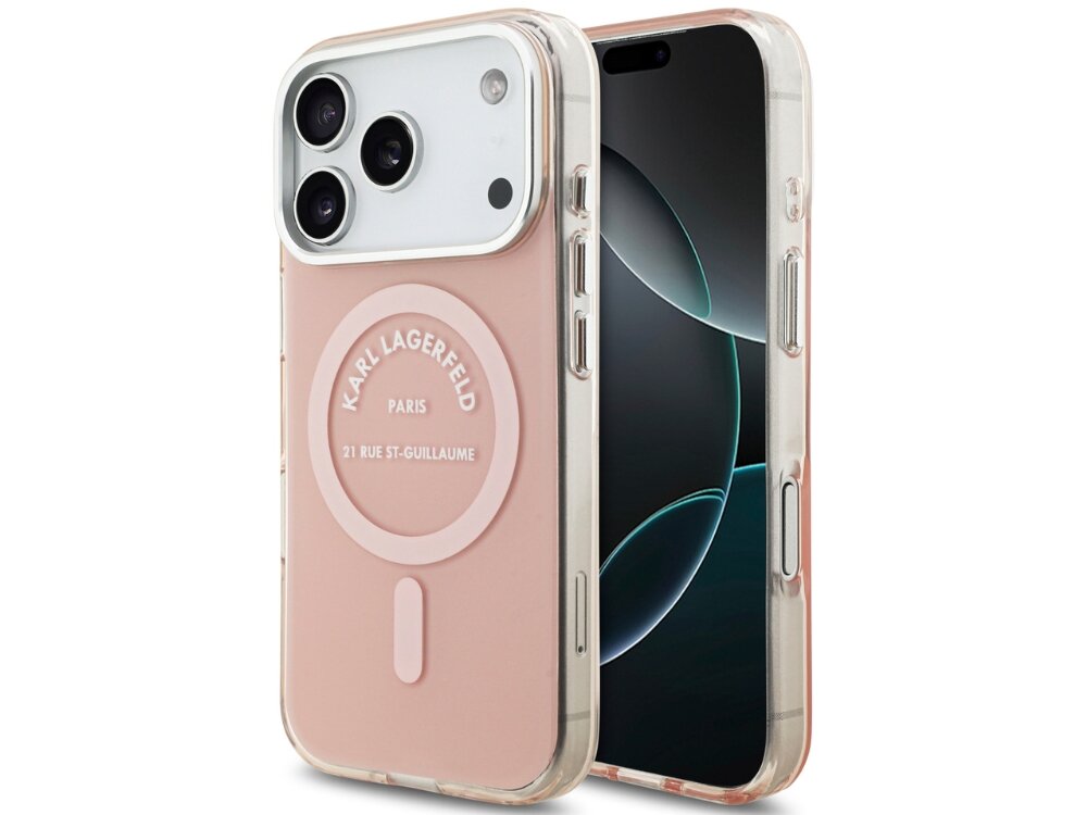 Etui KARL LAGERFELD IML Karl RSG Logo MagSafe
                etui do iphone na białym tle