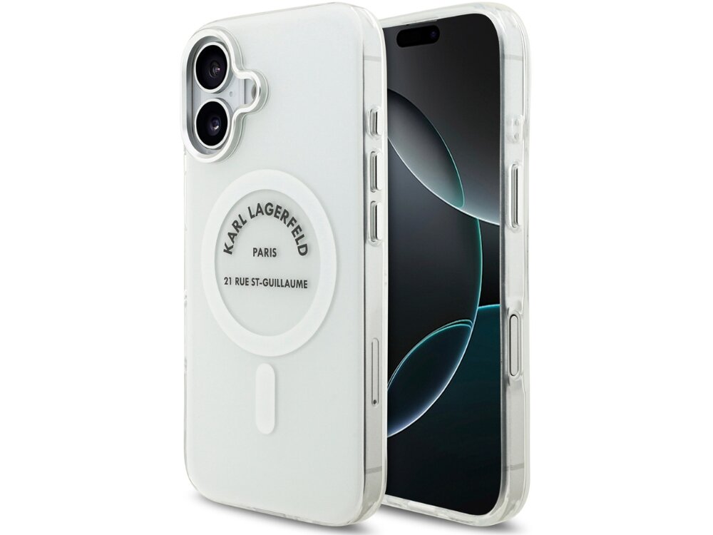 Etui KARL LAGERFELD IML Karl RSG Logo MagSafe
                etui do iphone na białym tle