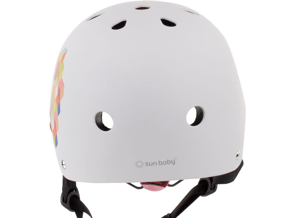 Kask rowerowy SUN BABY Cubic biały dla Dzieci (rozmiar M) idealnie zaplanowana konstrukcja