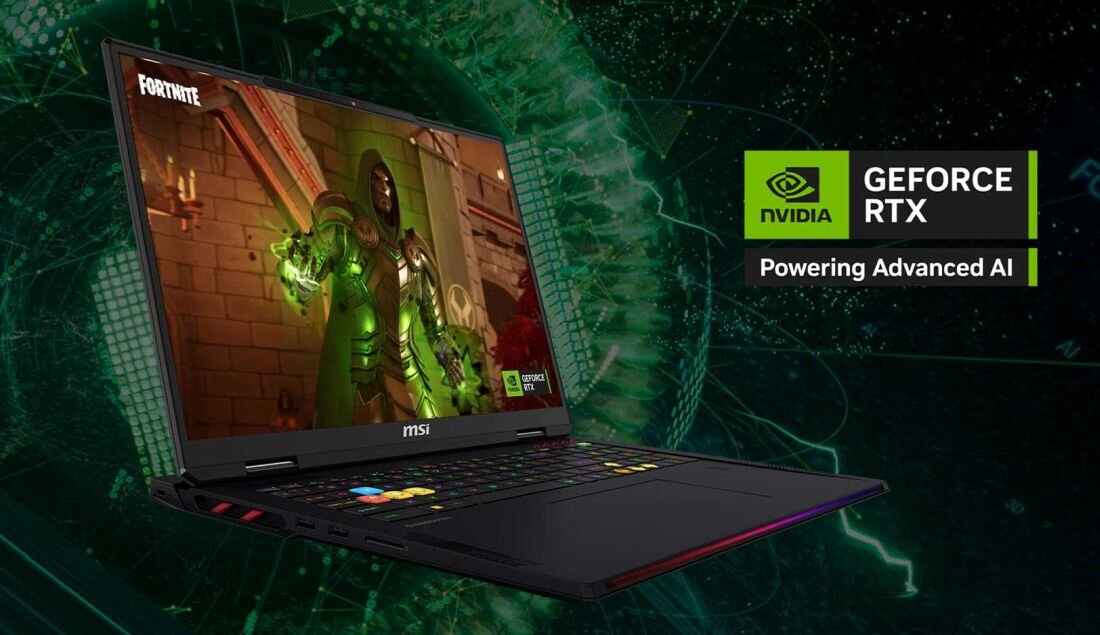 Laptop MSI Raider 18 HX AI z kartą graficzną NVIDIA GeForce RTX doskonały do gier i pracy z grafiką – architektura NVIDIA Blackwell RTX 50 DLSS 4