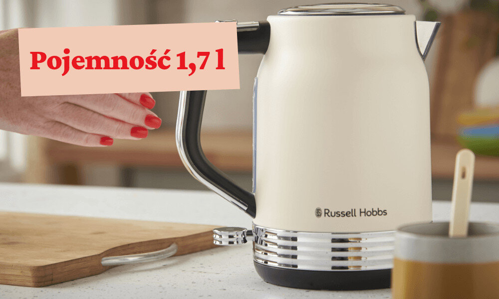 Czajnik RUSSELL HOBBS 28640-70 Hanley Kremowy Odpowiednia pojemność dla całej rodziny lub gości