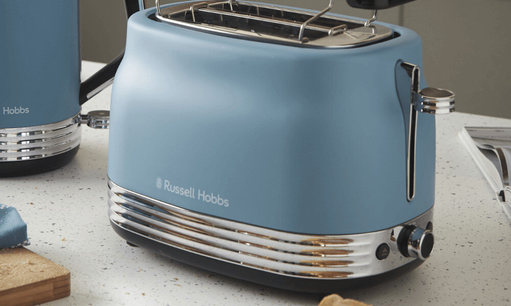 Toster RUSSELL HOBBS Hanley 28651-56 Niebieski niebieska, matowa obudowa z subtelnymi metalicznymi akcentami Uniwersalna kolorystyka