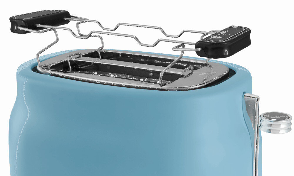 Toster RUSSELL HOBBS Hanley 28651-56 Niebieski Podgrzewacz do bułek  poręcznemu podgrzewaczowi do bułek zapach świeżego pieczywa 