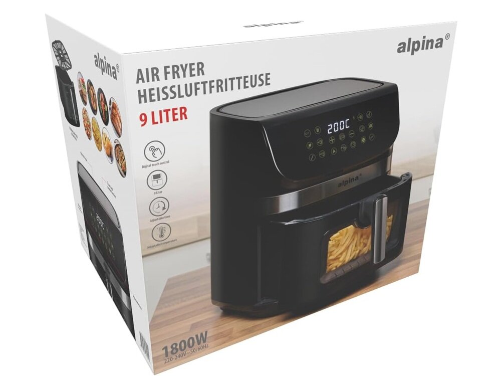 AIR FRYER ALPINA A9.0 szybkie mycie, łatwe utrzymanie czystości, higiena i komfort