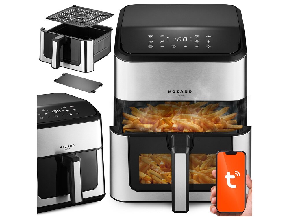 Air Fryer Frytkownica beztłuszczowa MOZANO AirFry Chef 8L WiFi zdalne sterowanie, z dowolnego miejsca, wybór programów i temperatury