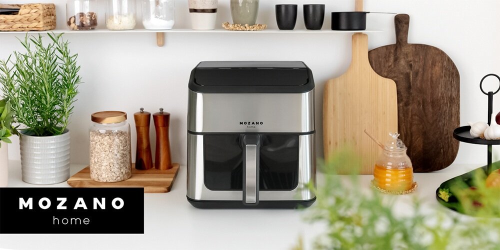 Air Fryer Frytkownica beztłuszczowa MOZANO AirFry Chef 8L WiFi wysoka moc, dotykowy panel sterowania, odpowiednia temperatura, sztbki czas nagrzewania, pojemna