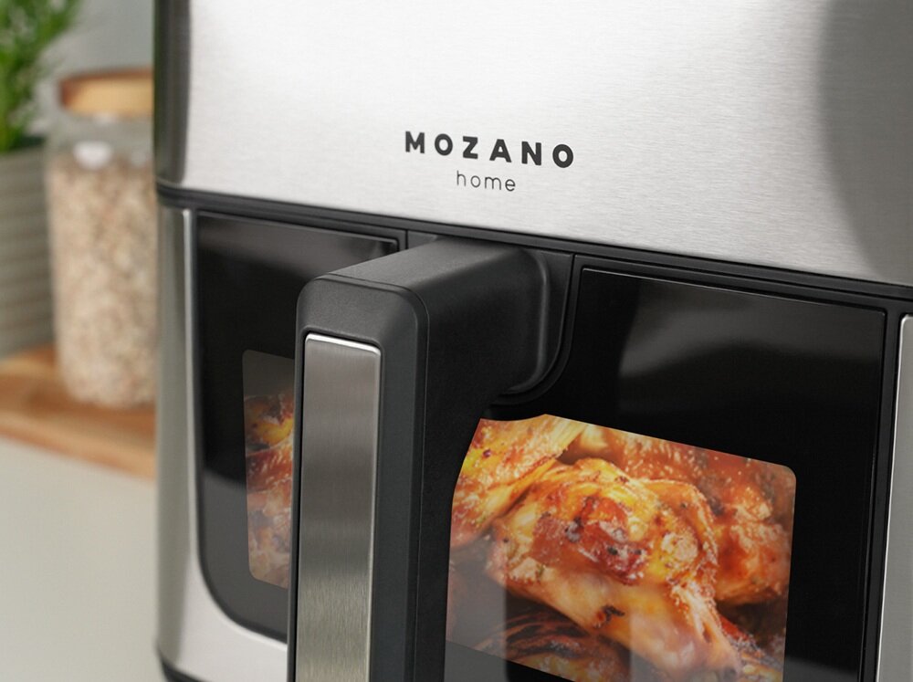Air Fryer Frytkownica beztłuszczowa MOZANO AirFry Chef 8L WiFi bezpieczństwo, nienagrzewający się uchwyt, termoizolowana obudowa, nóżki antypoślizgowe