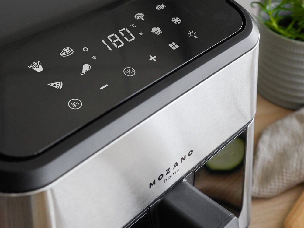 Air Fryer Frytkownica beztłuszczowa MOZANO AirFry Chef 8L WiFi komfortowe użytkowanie, regulacja temperatury, wybór odpowiednich programów, dotykowy panel sterowania