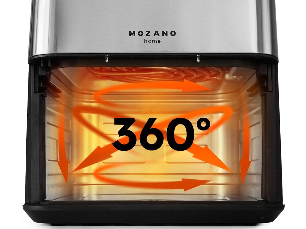 Air Fryer Frytkownica beztłuszczowa MOZANO AirFry Chef 8L WiFi stal nierdzewna, równomierne rozprowadzenie ciepła, odporność na korozję, trwałość na lata
