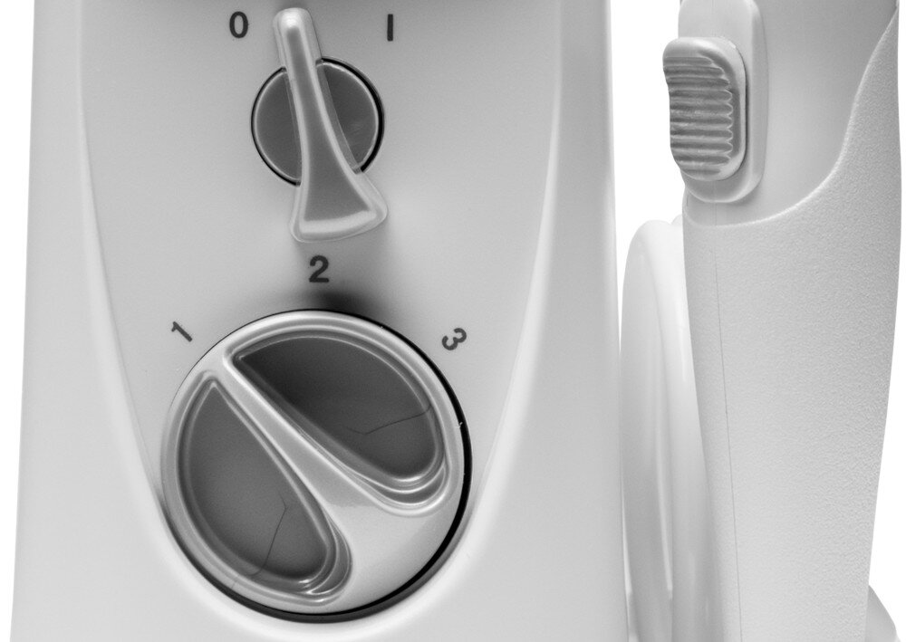 Irygator stacjonarny WATERPIK WF-310 Nano (Biały) + 2 końcówki Wygodna kontrola ciśnienia Trzystopniowy system regulacji siła dostosowanie potrzeby oczyszczanie