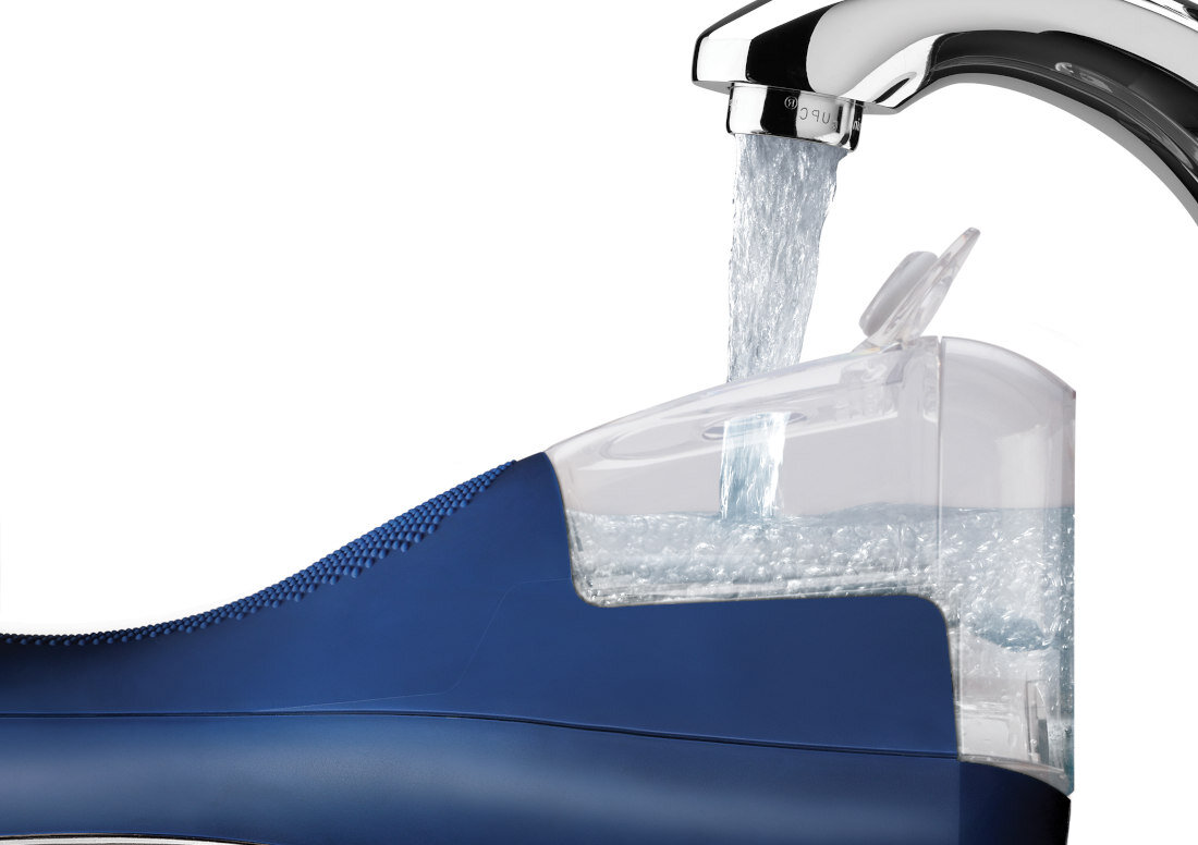 Irygator bezprzewodowy WATERPIK WP-583 Cordless Advanced 2.0 Granatowy + 4 końcówki Wygodna irygacja bez przerw zbiornik woda pojemnośc czas pracy obracana końcówka o 360° pielęgnacja