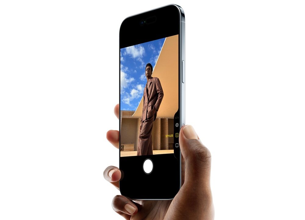 APPLE iPhone Air szybkie sterowanie aparatem dotykowe menu