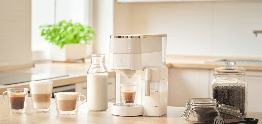 Ekspres SENCOR SCC 3001WH Biały zdjęcie lifestyle system multikapsułkowy