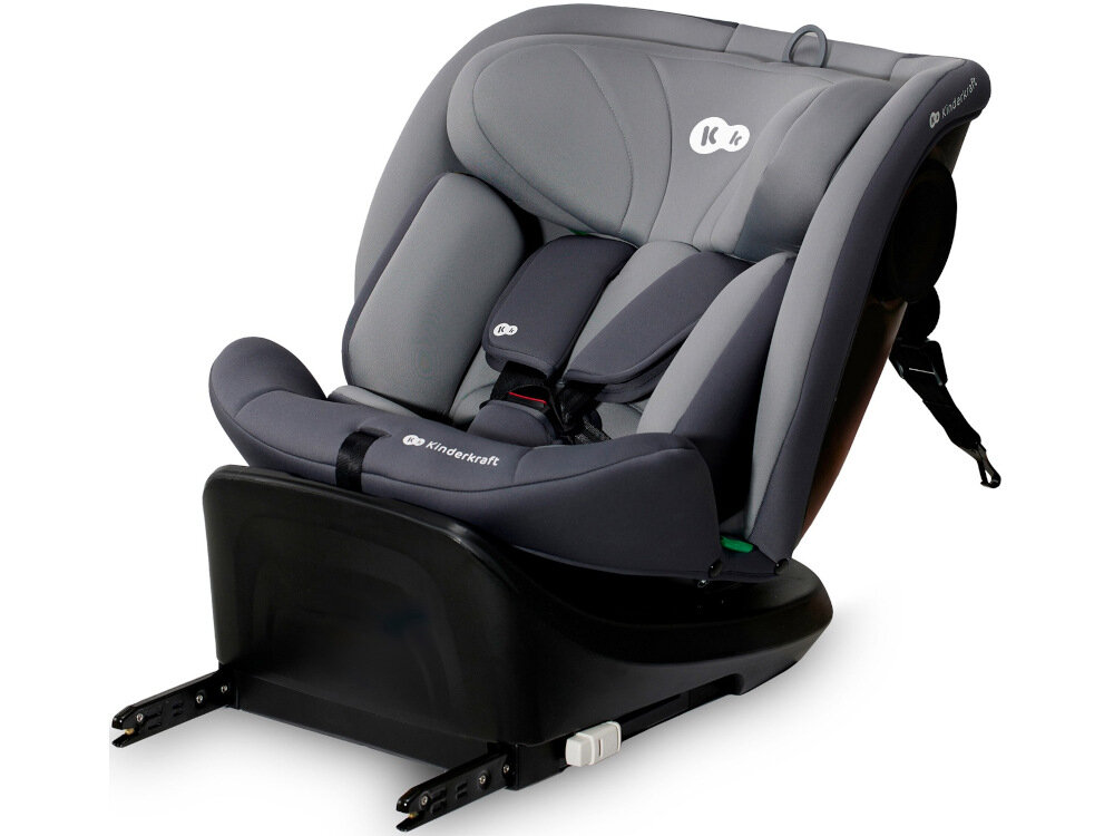 Fotelik samochodowy KINDERKRAFT I-Grow I-Size 0-36 kg Szary system ISOFIX wskazniki pokazujace prawidlowymontaz zlacza regulowane