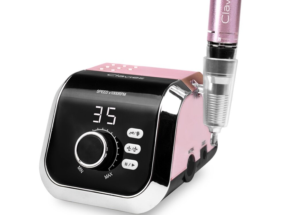 Frezarka do paznokci CLAVIER FX 620 Różowo-złoty łatwiejsze wykonanie stylizacji, dwa tryby sterowania, szybsza i wygodniejsza praca