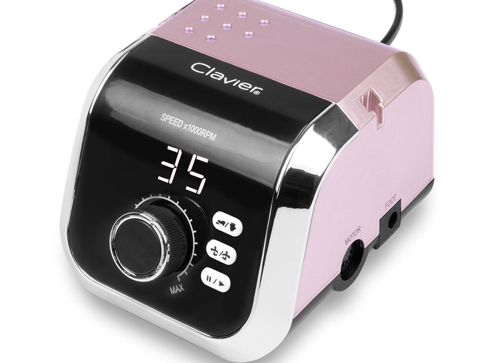 Frezarka do paznokci CLAVIER FX 620 Różowo-złoty głowica Twist-Lock, krótszy czas stylizacji, lekka, ergonomiczna