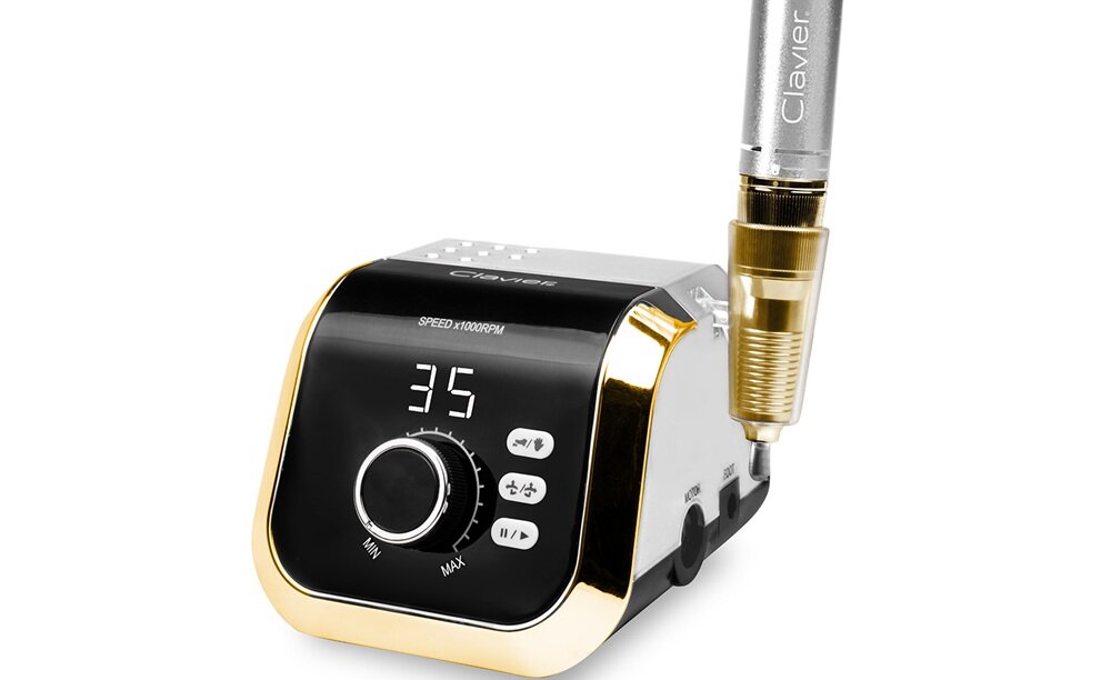 Frezarka do paznokci CLAVIER FX 620 Biały łatwiejsze wykonanie stylizacji, dwa tryby sterowania, szybsza i wygodniejsza praca