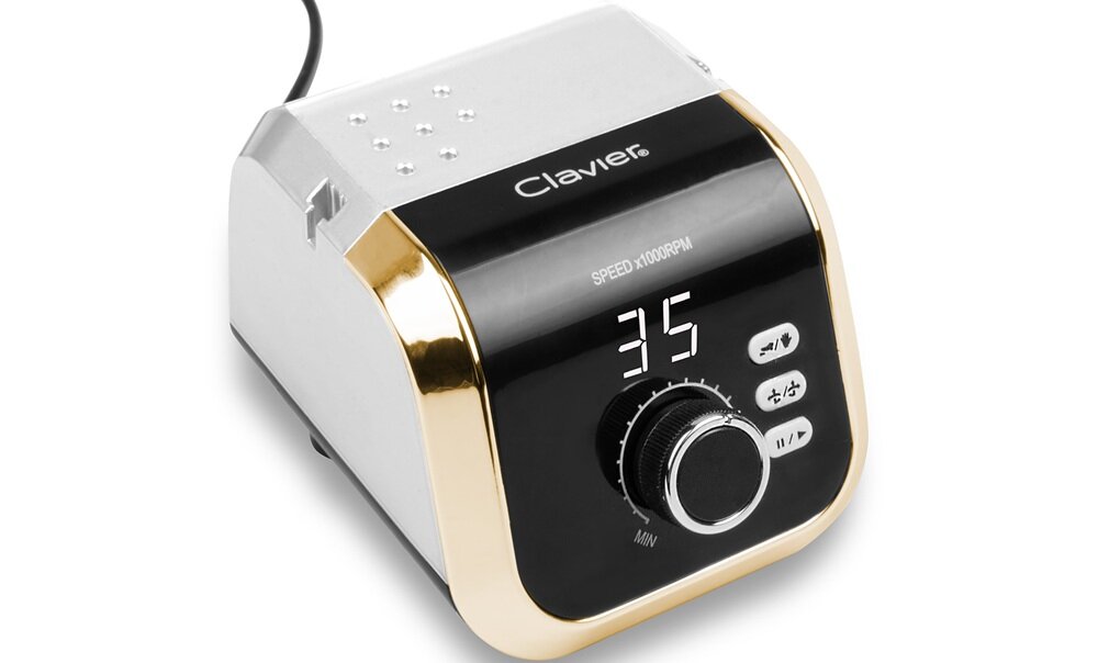 Frezarka do paznokci CLAVIER FX 620 Biały zestaw frezów, ochrona przed przegrzaniem, bezpieczeństwo, kompaktowe wymiary