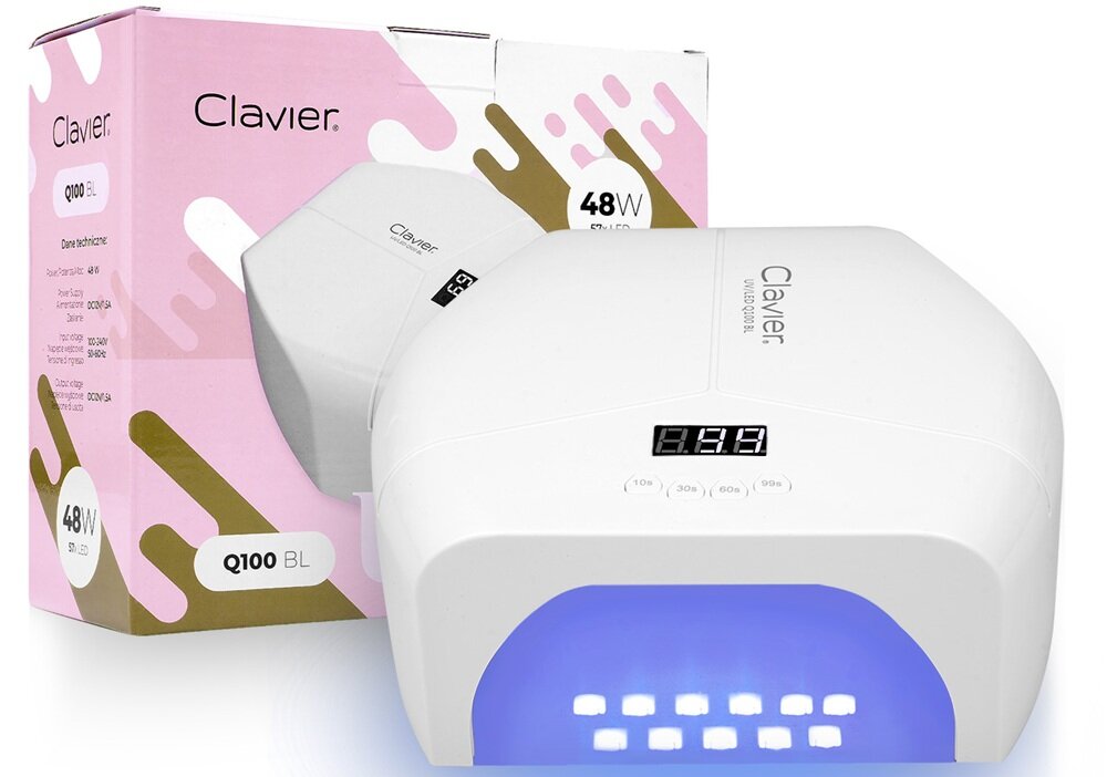 Lampa UV-LED do paznokci CLAVIER Q100 BL Biały kv początek opisu